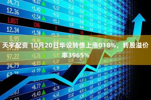 天宇配资 10月20日华设转债上涨018%，转股溢价率3965%
