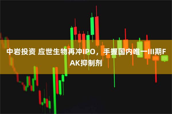 中岩投资 应世生物再冲IPO，手握国内唯一III期FAK抑制剂